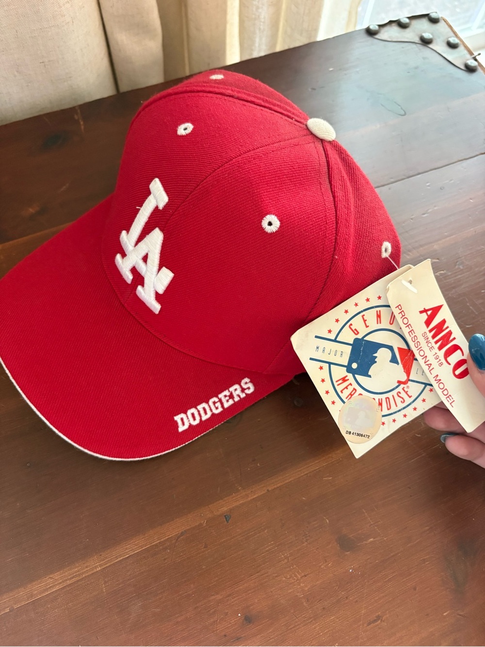 Vintage Los Angeles Dodgers Red MLB Baseball Cap with White Logo